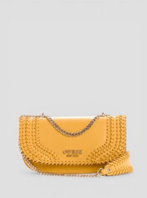 Yellow tatum convertible crossbody flap bag