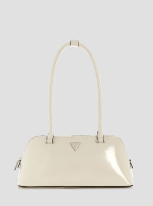 Beige arnela ii shoulder satchel bag