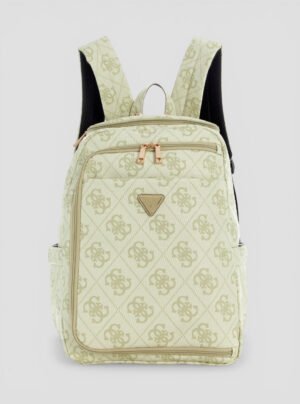 Green logo berta u-zip backpack
