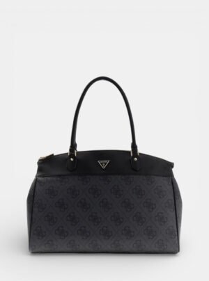 Black logo berta deluxe dome tote bag