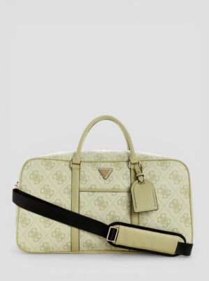 Green logo berta weekender duffle bag