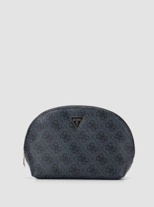 Black logo zamira dome pouch