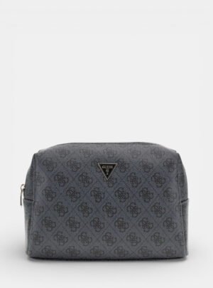 Black logo zamira top zip bag