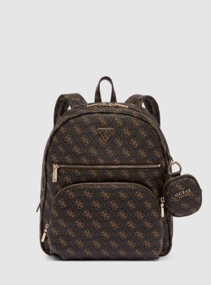 Brown logo power play backpack