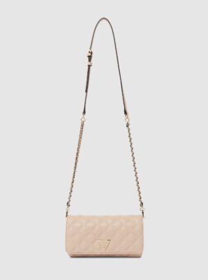 Beige giully crossbody organiser bag