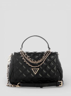 Black giully ii top handle flap bag