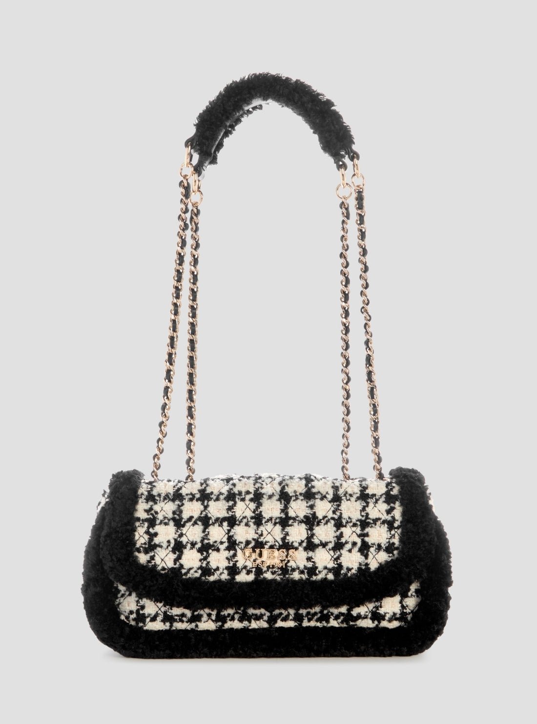 Black multi cristi convertible crossbody flap bag