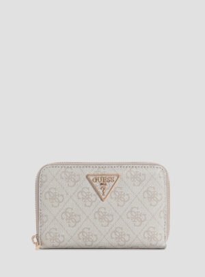 Bone logo laurel ii medium zip around wallet