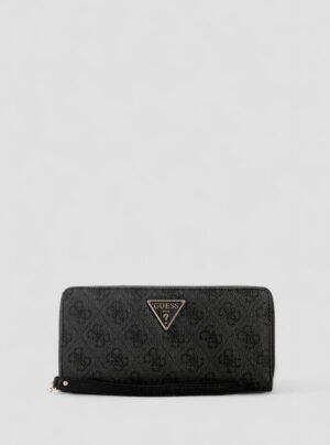 Black laurel large zip around wallet