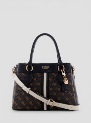 Brown multi kasinta iii compartment satchel bag