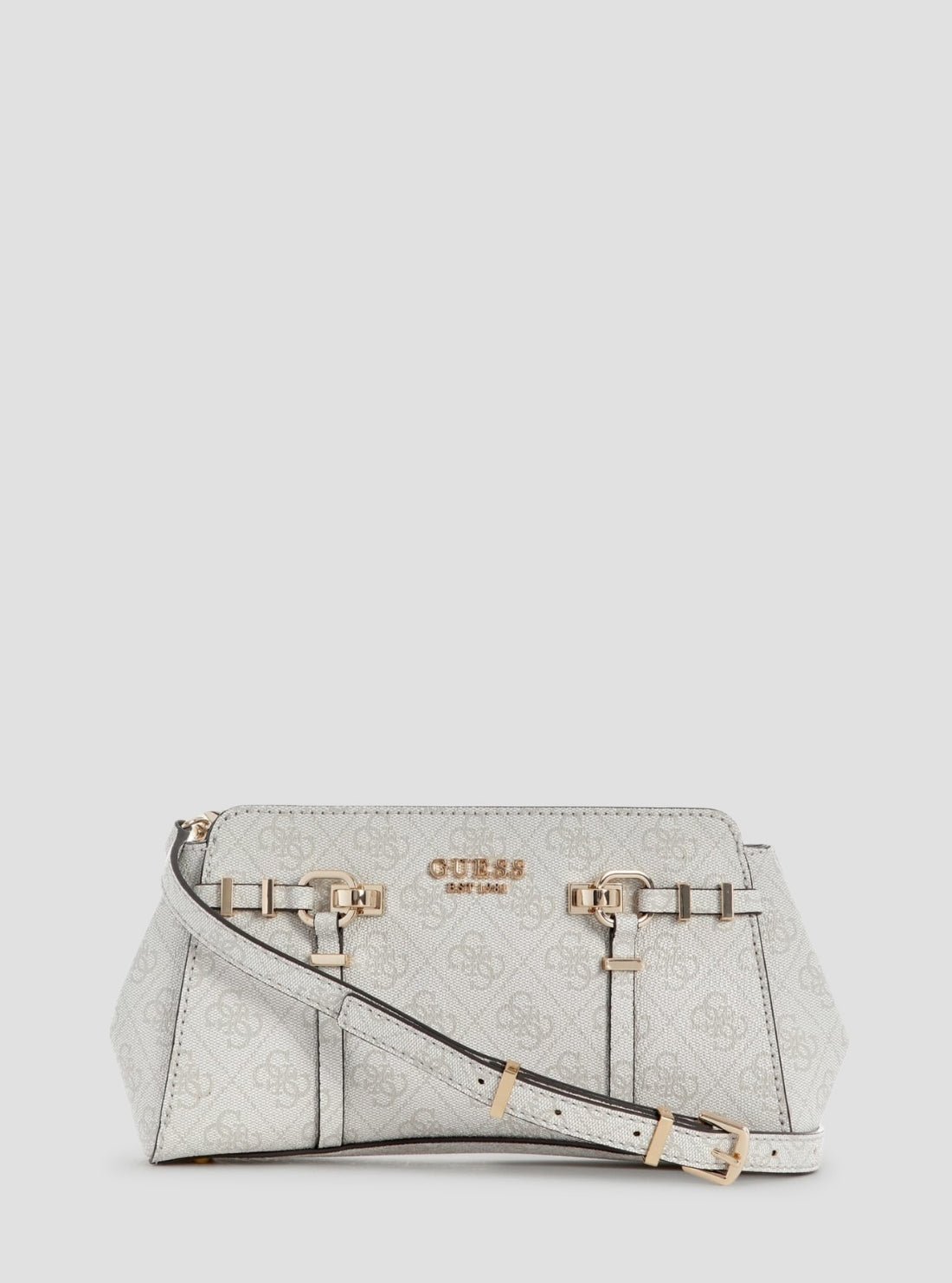White logo leona girlfriend crossbody bag