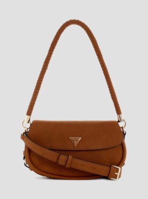 Brown danya flap shoulder bag