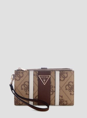 Brown logo laurel ii double zip organiser