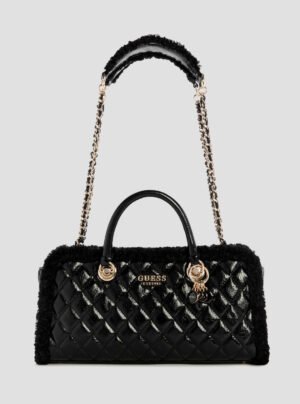 Black cristi shoulder satchel bag