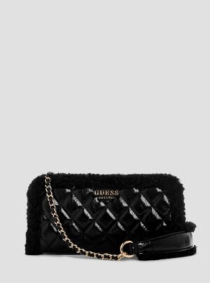 Black cristi top zip crossbody mini bag