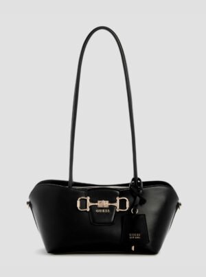 Black janie shoulder satchel bag
