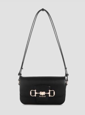 Black janie convertible crossbody flap bag