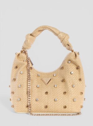 Beige isotta small hobo bag