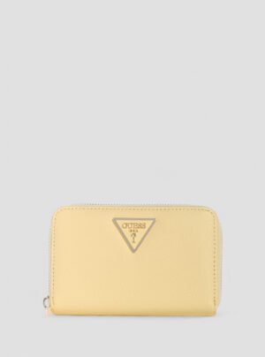 Yellow laurel medium zip around wallet