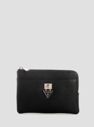 Black patsie key ring pouch