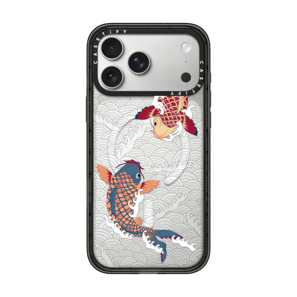 koi fish Japanese tattoo style transparent patternImpact Case MagSafe CompatibleBy Marta Olga Klara