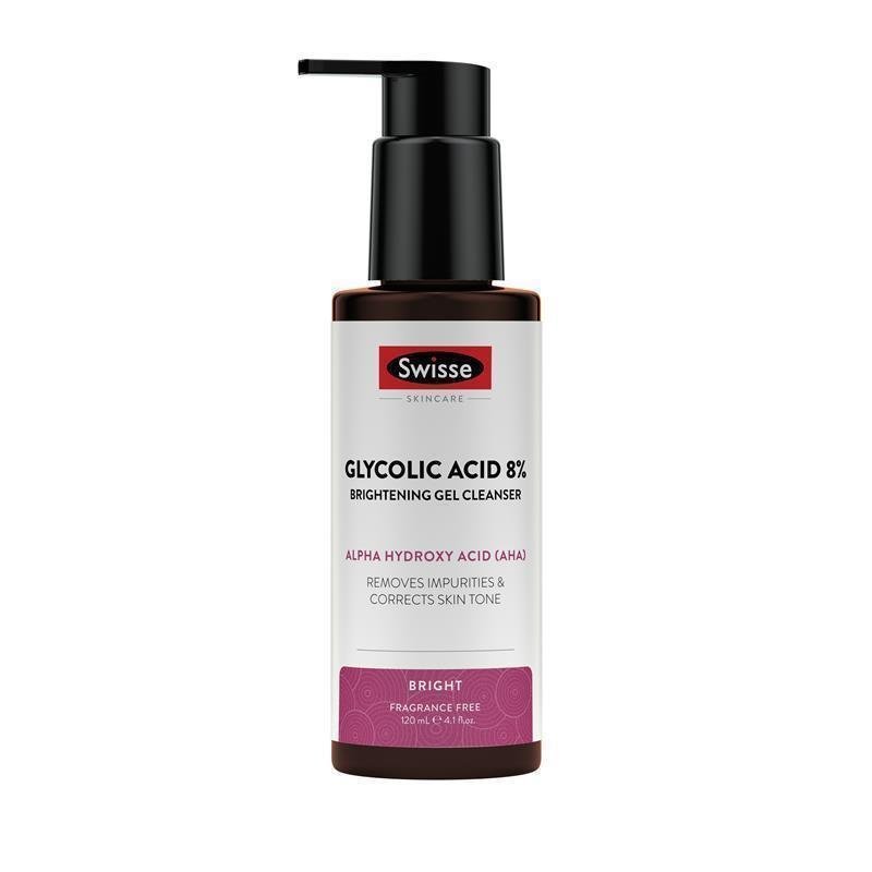 Swisse Skincare Glycolic Acid 8% Brightening Gel Cleanser 120ml