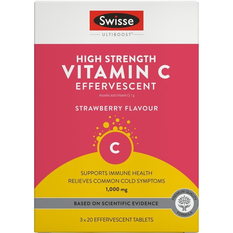 Swisse Vitamin C 60 Effervescent Tablets
