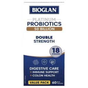 Bioglan Platinum Probiotic 50 Billion 60 Capsules Exclusive Size