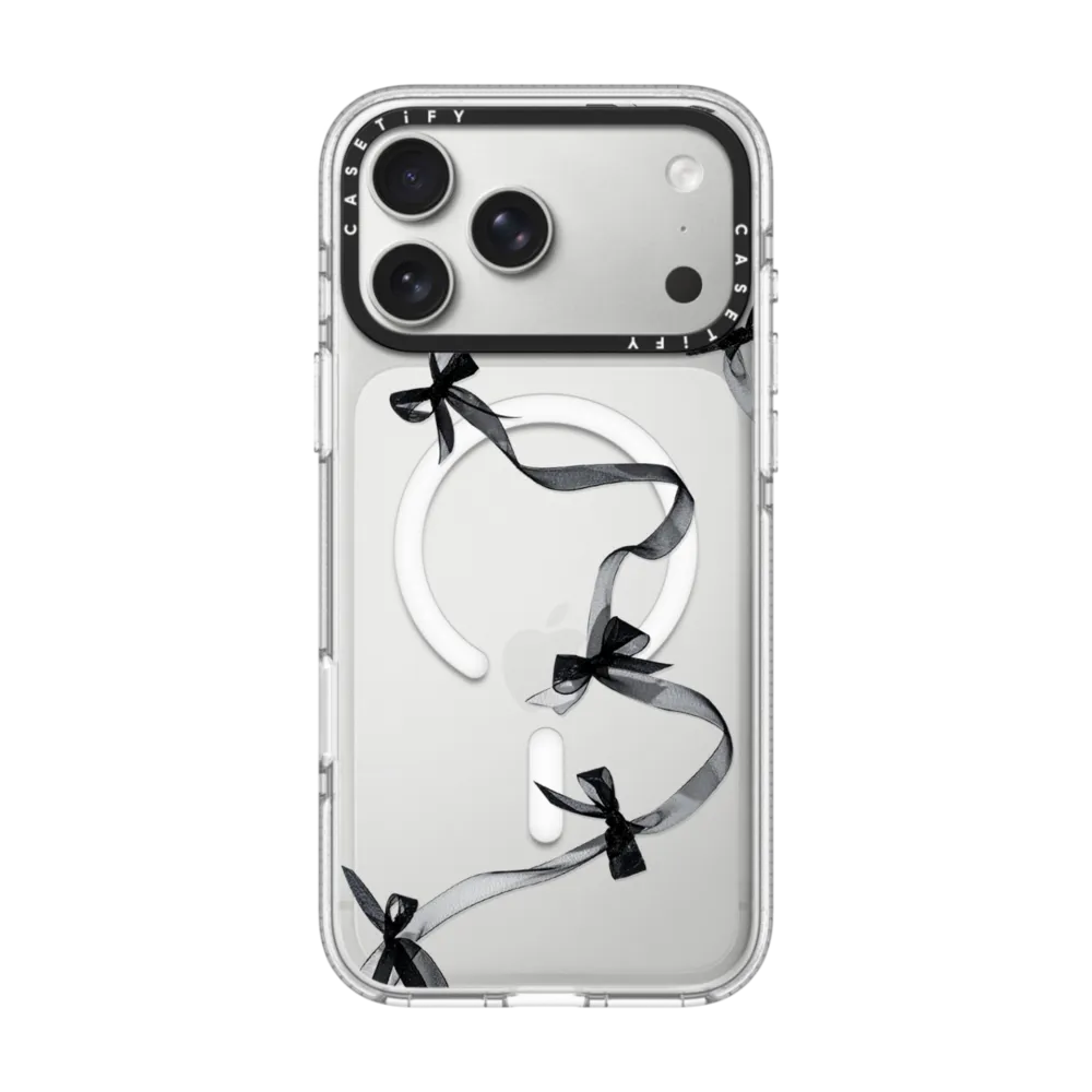 Black Organza RibbonsImpact Clear Case MagSafe Compatible