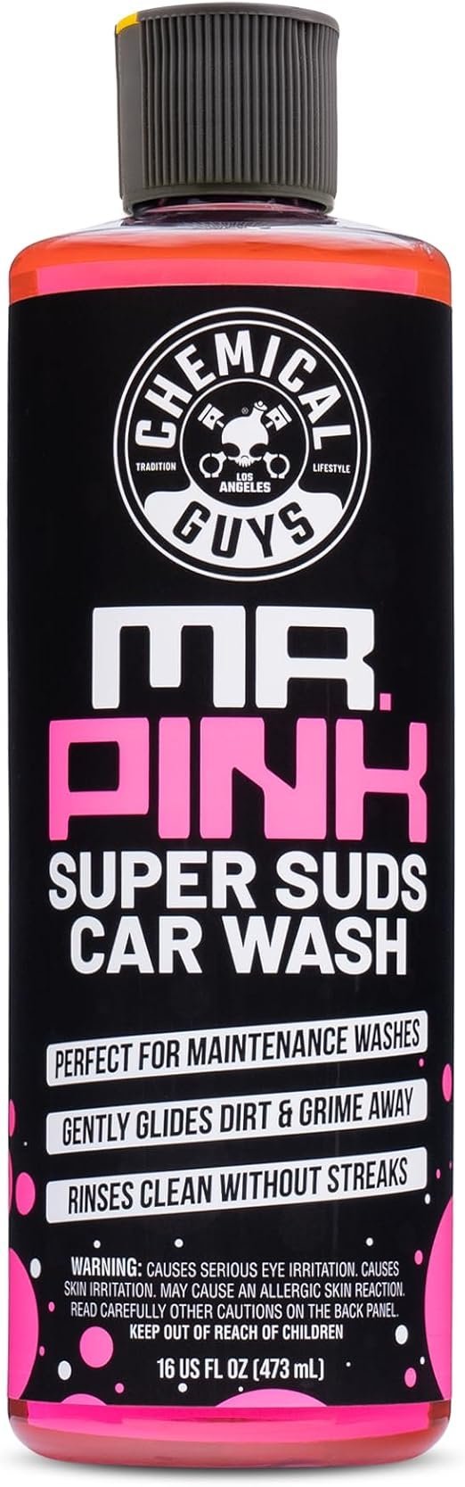 Chemical Guys Mr. Pink Foaming Car Wash Soap (Works with Foam Cannons, Foam Guns or Bucket Washes) Safe for Cars, Trucks, Motorcycles, RVs & More, 473 ml, Candy Scent