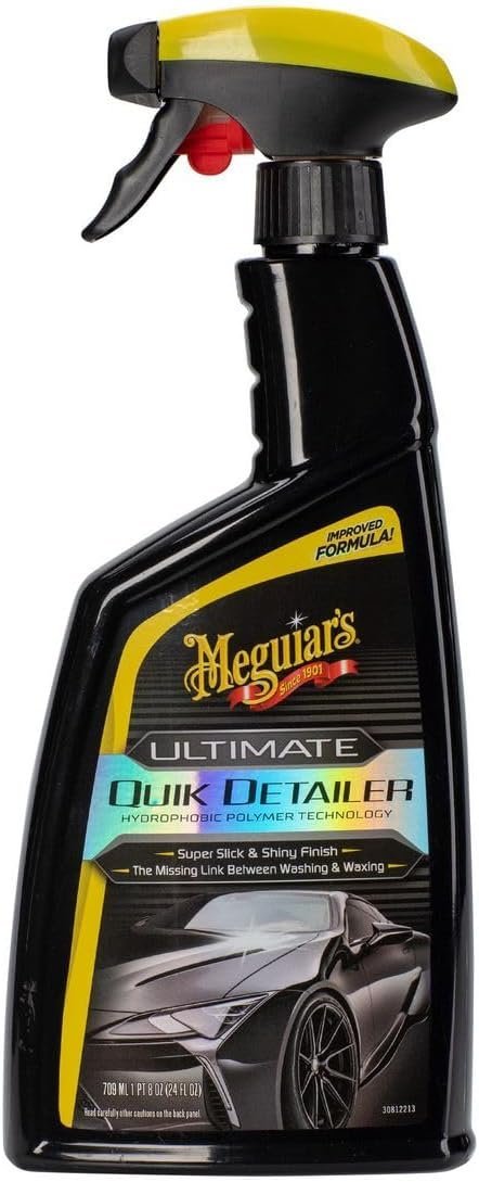 Meguiar's Ultimate Quik Detailer, 709 ml | Removes Light Dust and Surface Contaminants Without Scratching | Boosts Existing Wax Protection | Improves Water Beading Performance