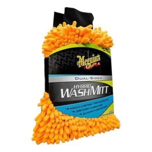 Meguiar’s Hybrid Wash Mitt, Dual Sided for Washing and Waxing, Clear Coat Safe and Reusable – 1 Mitt