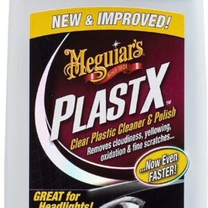 Meguiar’s Plastx Clear Plastic Cleaner and Polish, 296 ml | Restores Clarity and Removes Cloudiness, Yellowing, Oxidation & Scratches from Headlights, Plexiglass & Convertible Windows