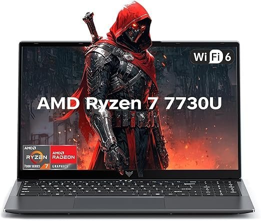 Laptop, 16" Gaming Laptop witn AMD Ryzen 7 7730U(8C/16T, Up to 4.5GHz), 16GB RAM 512GB NVMe SSD Windows 11 Pro Laptops Computer, Radeon RX Vega 8 Graphics, WiFi 6, TX16PRO