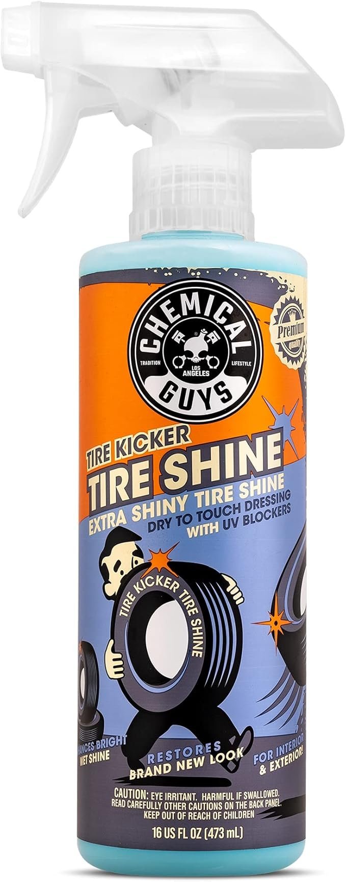Chemical Guys tyre Kicker Sprayable Extra Glossy tyre Shine (Works on Rubber, Vinyl & Plastic), Great for Cars, Trucks, SUVs, Motorcycles, RVs & More, 473 ml