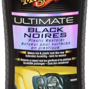 Meguiar’s Ultimate Black Plastic Restorer for Plastic, Vinyl & Rubber Trim, 355mL – G15812C