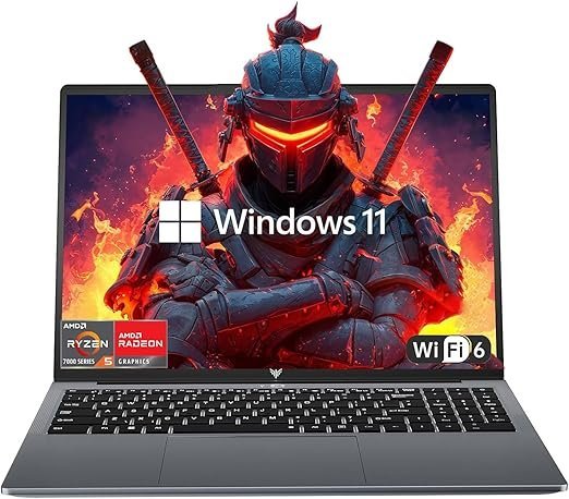 Laptop, AMD Ryzen 5 7430U (6C/12T, UP to 4.3GHz) Gaming Laptop, 16GB DDR4 RAM 512GB NVMe SSD, Windows 11 Laptops, AMD Radeon Graphics, 15.6" FHD IPS Display, WiFi 6, HDMI, Type-C