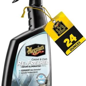 Meguiar’s Carpet and Cloth Refresher, 709 ml | Odor Eliminator and Air Freshener for Car Interior with New Car Scent, No Residue Formula | Ideal After Upholstery Cleaning