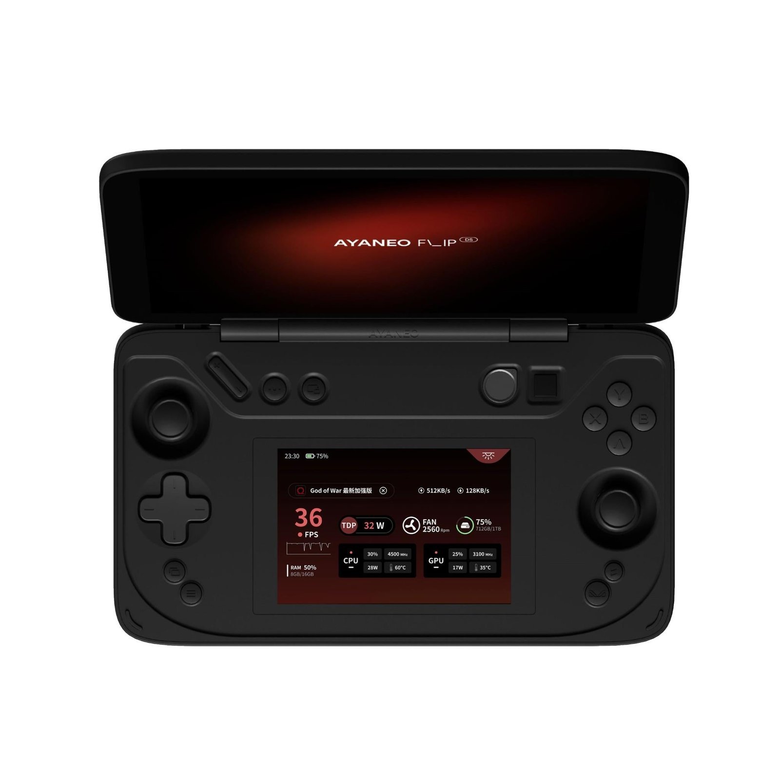 Ayaneo Flip DS Handheld PC 7840 Shadow Black