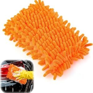 Professional Car Wash Sponge, Scratch-Free Microfiber Dual-Sided Cleaning Tool for Auto Detailing, Safe on Paint Glass Plastic Chrome Surfaces, Compatible with Car Wash Kits