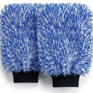TAKAVU New Car Wash Mitt by, 2 Pack Premium Cyclone Microfiber Washing Gloves, Holds Tons of Sudsy Water for Effective Washing, Machine Washable, Lint Free, Scratch Free