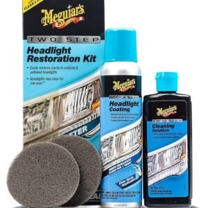 Meguiar’s Two-step Headlight Restoration Kit – Auto Headlight Restorer Kit – Cleaning Kit for Yellowed and Oxidized Headlights – Durable and Long Lasting Car Headlights Restoration Kit