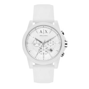 Armani Exchange Armani  Luxe Chronograph White Rubber band AX1325