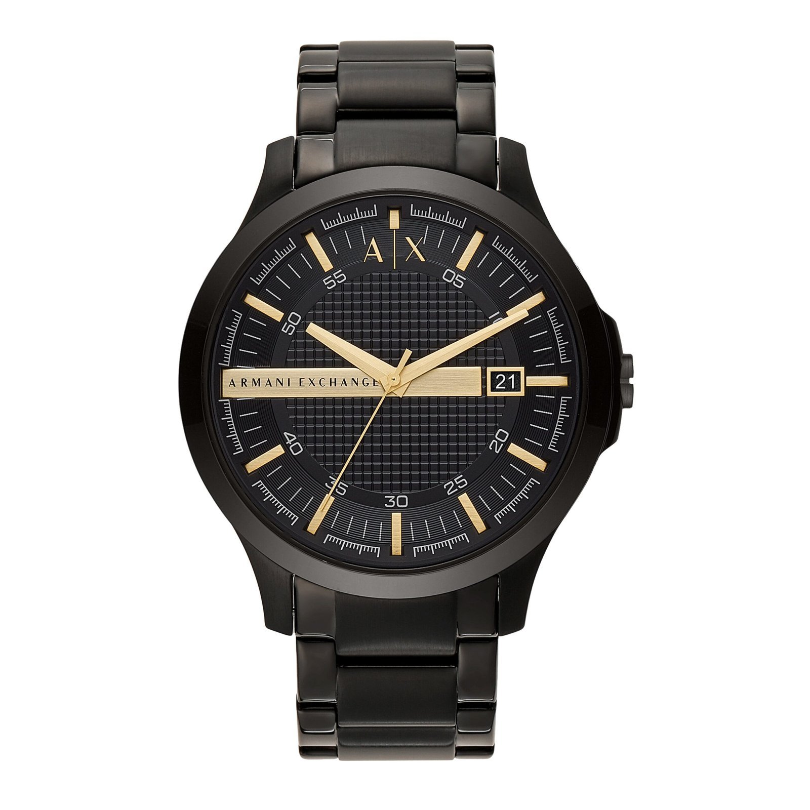 Armani Exchange Armani Hampton Sophisticated Black Steel Watch for Men AX2413