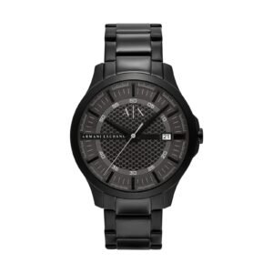 Armani Exchange Black Stainless Steel Black Dial Watch AX2464