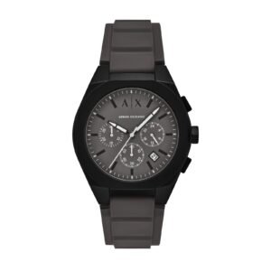 Armani Exchange Sync Chronograph Grey Dial and Rubber Band Men’s Watch AX4191