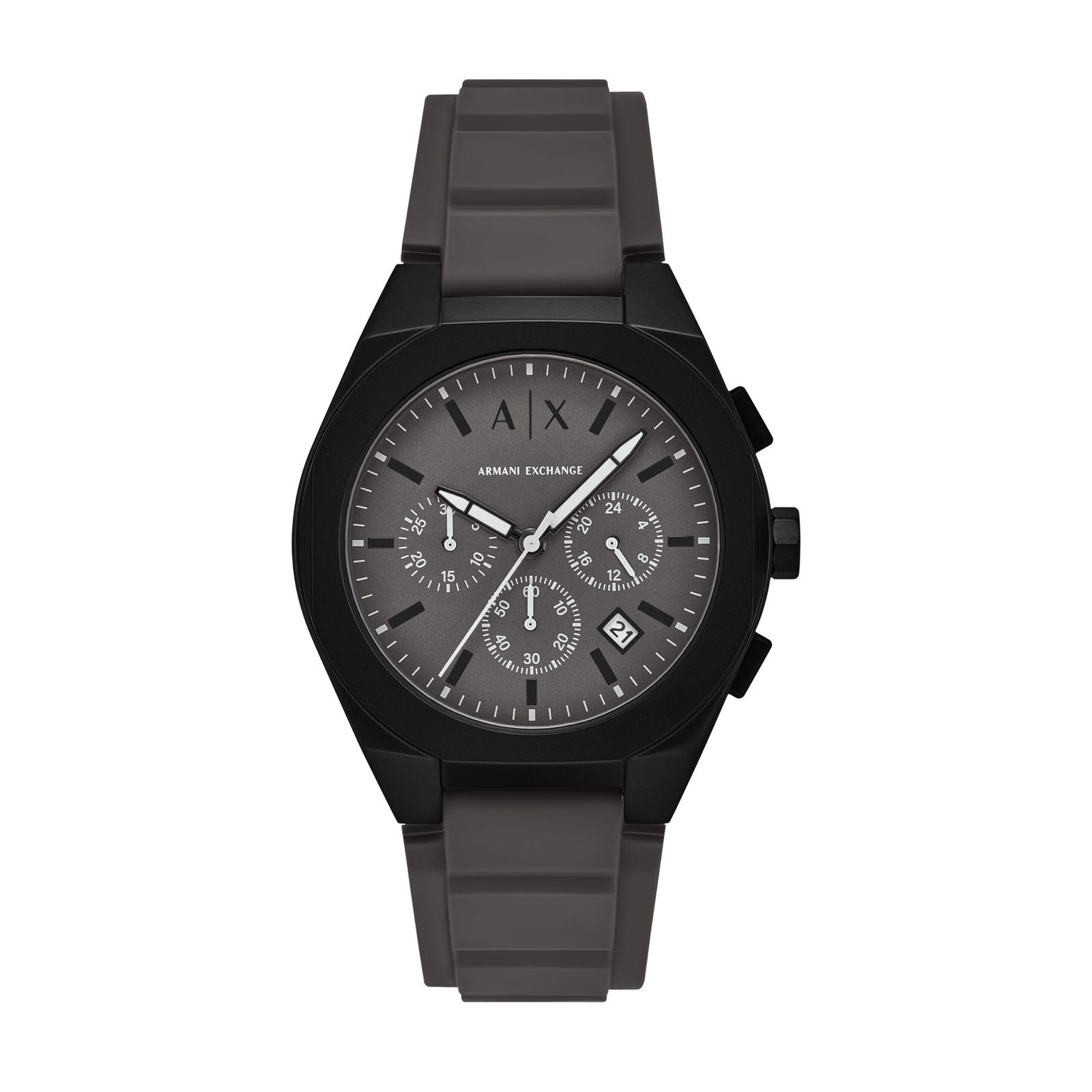 Armani Exchange Sync Chronograph Grey Dial and Rubber Band Men's Watch AX4191