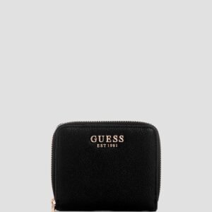 Black laurel small zip wallet