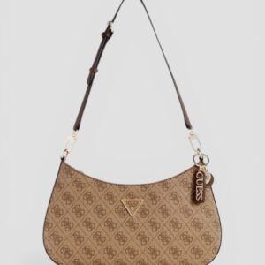 Brown noelle top zip shoulder bag