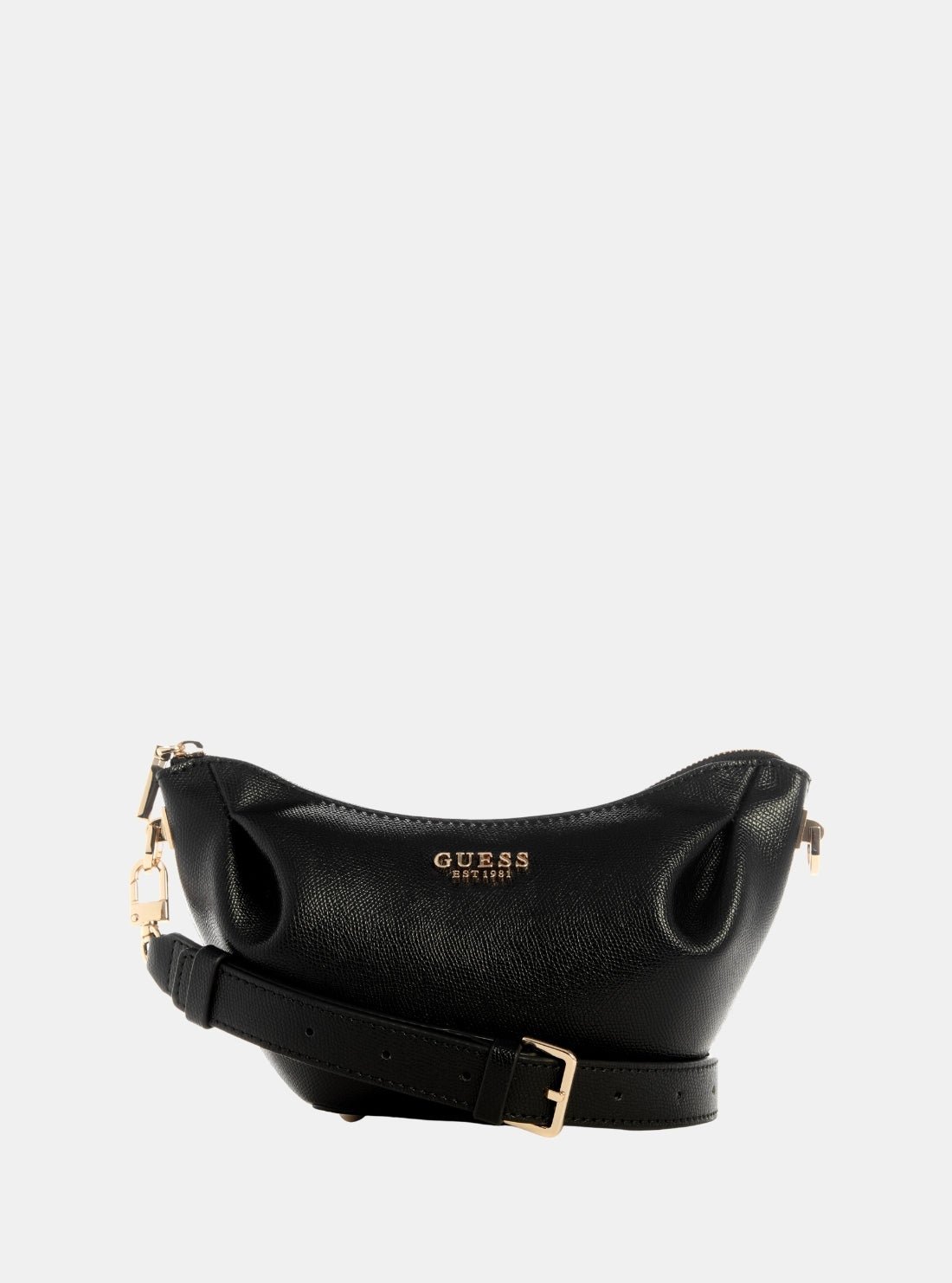 Black amorette top zip shoulder bag